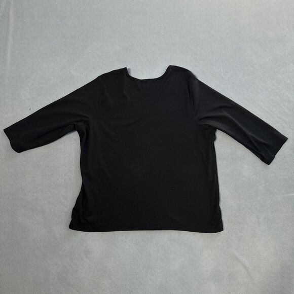 Halloween Rhinestone Cat Shirt Womens 1X 3/4 Sleeve Top Sparkly Cat Lover - Picture 11 of 11